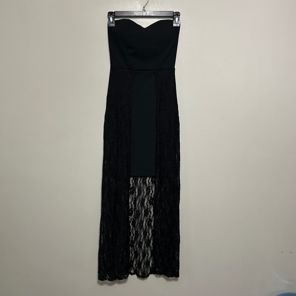 Rue 21 Women's Dress XS Black Short Lace Whimsigoth Fairy Cocquette Casual Party